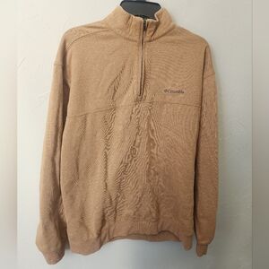 Columbia Men's Zip-Up Tan Sweater Size XL